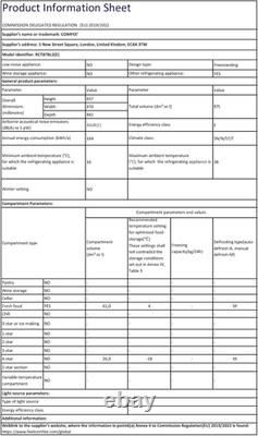 RCT87BL2(E) under Counter Fridge Freezer, 87L Double Door Small Fridge Freezer w