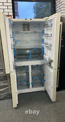 Rangemaster 127850 DXD21 American Style Fridge Freezer in Ivory with Chrome  Trim