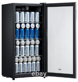 Refrigerator Mini Beer Beverage Wine Soda Fridge Glass Door 115 Can Drink Cooler