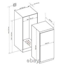 Refrigerator with Full-Width Freezer Compartment in White