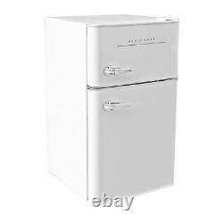 Retro 3.2 Cu Ft 2 Door Mini Fridge Crisper Drawer Storing Your Fruits Vegetables