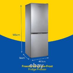 Russell Hobbs Fridge Freezer 174L Silver Low Frost Freestanding RH145FF501E1S Russell Hobbs Fridge Freezer 174L Silver Low Frost Freestanding RH145FF501E1S