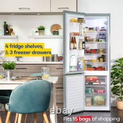 Russell Hobbs Fridge Freezer in Silver 288L 70/30 Freestanding RH180FF541E1S