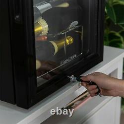 Russell Hobbs RHGWC1B-C-LCK 46L Black Glass Door Wine Cooler with Lockable Door
