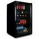Sia Dc1bl 126l Under Counter Drinks Fridge, Beer And Wine Cooler With Glass Door