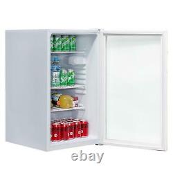 SIA DC1WH 118L Under Counter Drinks Fridge, Beer And Wine Cooler With Glass Door