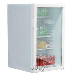 SIA DC1WH 118L Under Counter Drinks Fridge, Beer And Wine Cooler With Glass Door