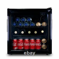 SIA DC2BL 50L Table Top Mini Drinks Beer And Wine Fridge Cooler With Glass Door