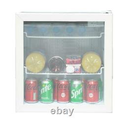SIA DC2WH 50L White Table Top Mini Drinks, Beer & Wine Fridge Cooler, Glass Door