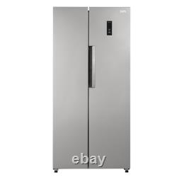 SIA SAFF460SI Freestanding 2 Door American Style Fridge Freezer 446L in Silver