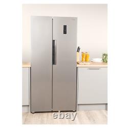 SIA SAFF460SI Freestanding 2 Door American Style Fridge Freezer 446L in Silver