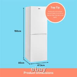SIA SFF15050WE White Freestanding 149L Combi Fridge Freezer