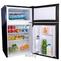 SIA UFF01BL/E 88L Black Freestanding Under Counter 2 Door Fridge Freezer