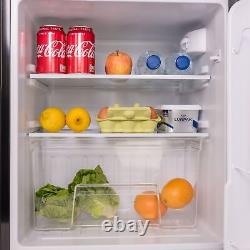 SIA UFF01BL/E 88L Black Freestanding Under Counter 2 Door Fridge Freezer