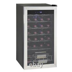 SMAD 35 Bottle Wine Cooler LED Touch Screen S/Steel Glass Door Drinks Fridge