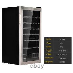 SMAD 35 Bottle Wine Cooler LED Touch Screen S/Steel Glass Door Drinks Fridge