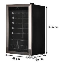 SMAD 35 Bottle Wine Cooler LED Touch Screen S/Steel Glass Door Drinks Fridge