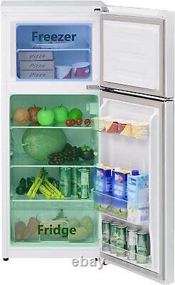 SMAD Free Standing Fridge Top Freezer Refrigerator White Two Door 126L Quiet