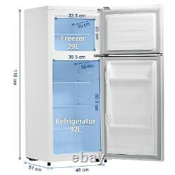 SMAD Top Freezer Fridge Frost Free White Fast freeze 2 Door Free Standing