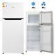 Smad Two Door Fridge Freezer Refrigerator White 126l Free Standing White Quiet