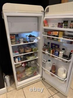 SMEG FAB28 Cream Retro Tall Fridge, Gloss Finish, Freezer Compartment