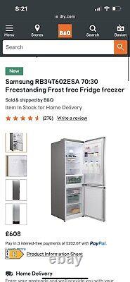 Samsung Series 6 RB34T652ESA 70/30 Total No Frost Fridge Freezer Water Dispenser