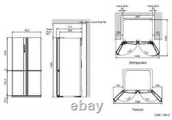 Sharp Sj-EX820F White French Door Fridge Freezer A++ 6 months old