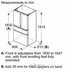 Siemens iQ500 572 Litre French Door Freestanding Fridge Freezer Bl KF96RSBEA