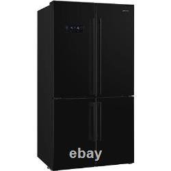 Smeg American Fridge Freezer FQ60NDE 92cm Black Four Door (JUB-10419)