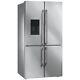 Smeg American Fridge Freezer Fq75xped Graded 91cm St/steel 4 Door (jub-10339)