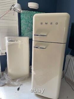 Smeg FAB30P3 Used Cream Fridge Freezer plus spare new fridge door