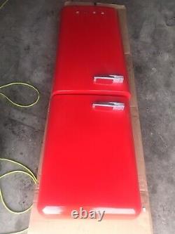 Smeg FAB32 red Fridge Freezer Doors Skin In Excellent Condition