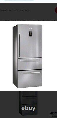 Smeg FT41BXE 3 Door American Style Fridge Freezer, A+ Energy Rating 80cm Wide