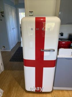 Smeg Fridge. England Flag On Door. Ice Box