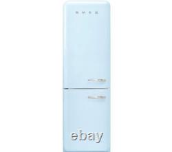 Smeg Fridge Freezer FAB32LPB5UK Lightly Used Pastel Blue with Red Doors (JUB-6723)