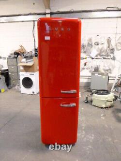 Smeg Fridge Freezer FAB32LPB5UK Lightly Used Pastel Blue with Red Doors (JUB-6723)