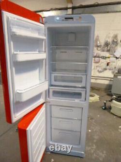 Smeg Fridge Freezer FAB32LPB5UK Lightly Used Pastel Blue with Red Doors (JUB-6723)
