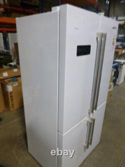 Smeg Fridge Freezer FQ60BDF Graded White American Style Four Door (JUB-9171)