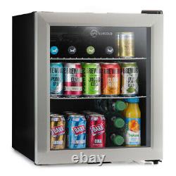 Subcold Super 50 LED Black/Stainless Steel Door Mini Beer & Drinks Fridge A+