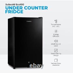 Subcold Under Counter Fridge 100L Freestanding with Ice Box Freezer ECO100 Black