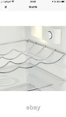 Swan Retro 208L Top Mounted Fridge Freezer Chrome Detail Glass Shelves & Drawer