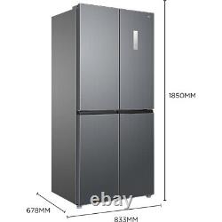TCL RP470CXE2UK American Fridge Freezer Grey Freestanding