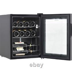 Table Top 16 Bottles Wine Fridge Mini Beverage Drinks Cooler 46L LED Glass Door