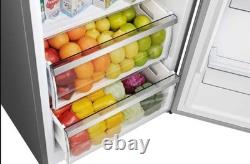 Teknix Fridge Freezer 384L Single Door Total No Frost Brushed Steel TH70HNFX