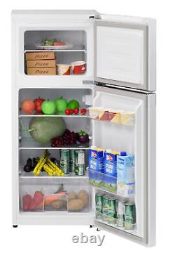 Two Door Fridge Freezer Refrigerator White 126L Freestanding