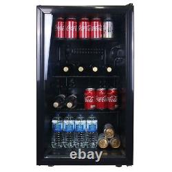 Under Counter Drinks Fridge 118L Beer / Wine Cooler With Glass Door SIA DC1BL