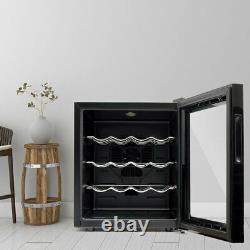 Under Counter Drinks Fridge, 12/16 Bottles Beer And Wine Cooler With Glass Door