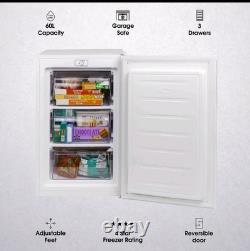 Under Counter Freezer, 88 Litre, Reversible Door, White, Igenix IG355W