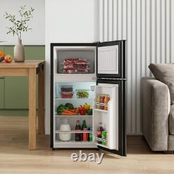 Under Counter Fridge 51L Freestanding Fridge Compact Refrigerator with 2 Doors