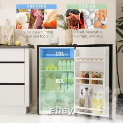 Under Counter Fridge Freezer, 91L, Reversible Door, Black, IG355X with Lock